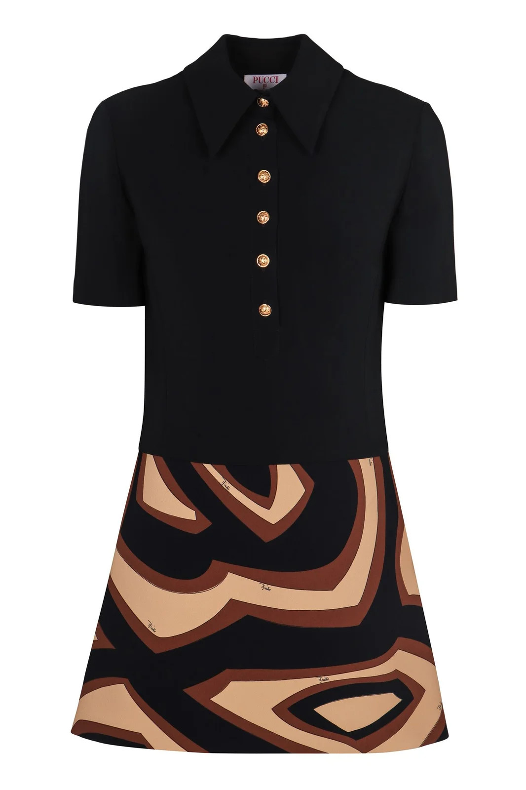 PUCCI Labyrinth Printed Short Dress | Cettire Global