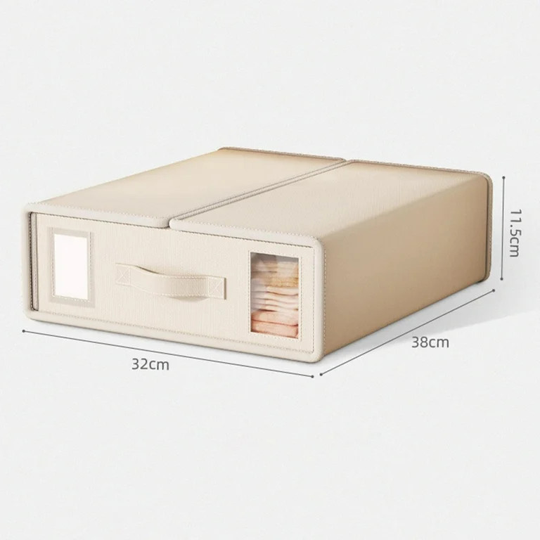 DOMELAY Bed Sheet Organizer Folded Linen Closet Organizer for Clothing Towels Pillow Beige - Walm... | Walmart (US)