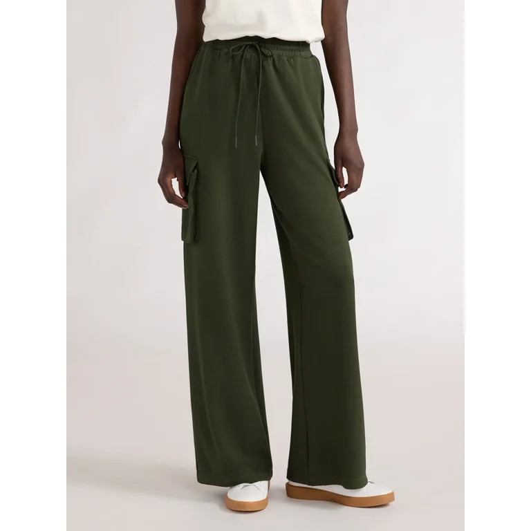 Scoop Wide Leg Trouser Cargo Pant - Walmart.com | Walmart (US)