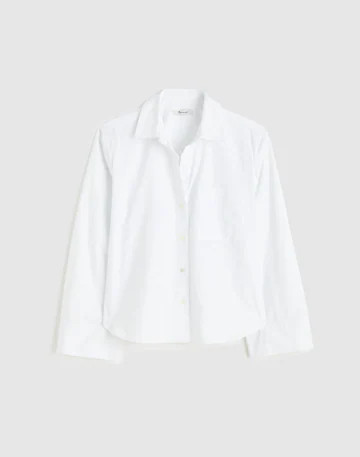 Oxford Easy Y-Neck Button-Up Shirt | Madewell