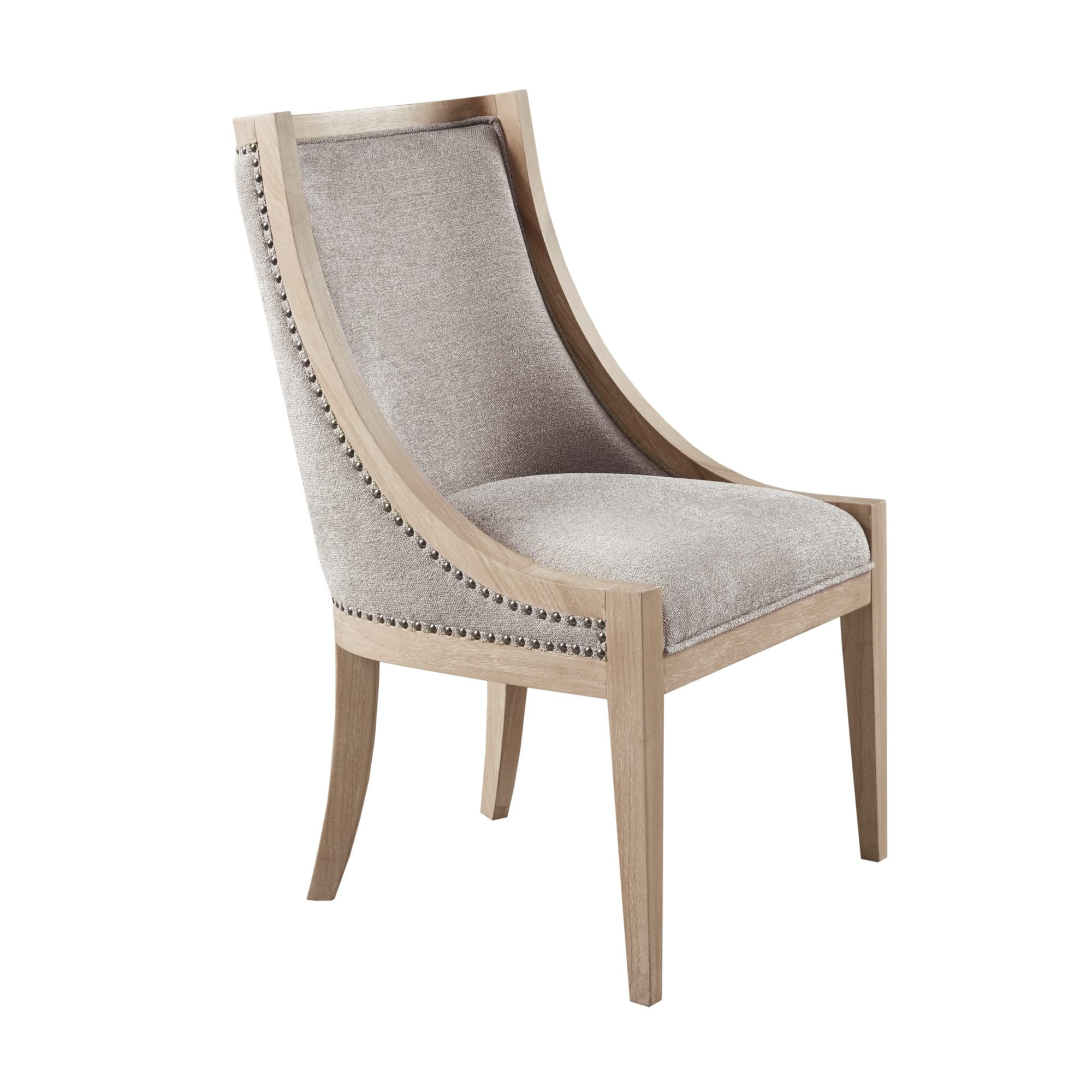 Martha Stewart Farmhouse Dining Room Chair, Recessed Arm Chair for Bedrooms, Nailhead Trim, Solid... | Amazon (US)