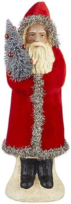 RAZ Imports 2022 Collected Christmas 12" Red Velvet Santa | Amazon (US)