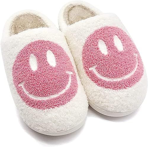 Smiley Face Slippers Soft Plush House Slipper Soft Plush House Shoes Non-Slip Indoor Winter Warm ... | Amazon (US)