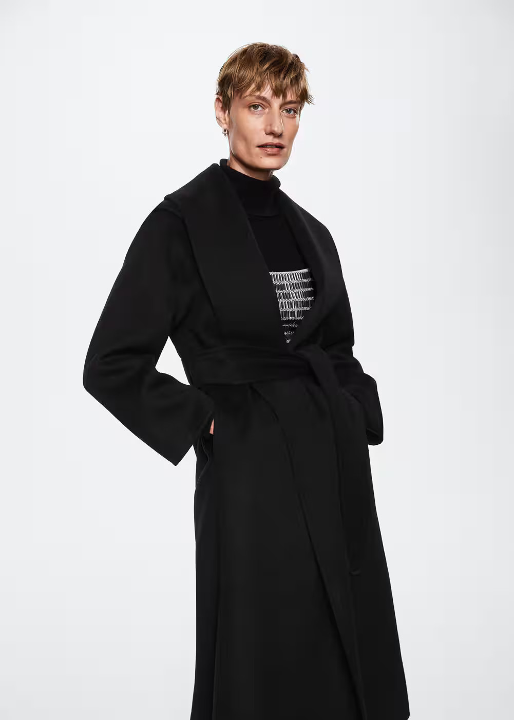 Handmade robe wool cat -  Women | Mango USA | MANGO (US)