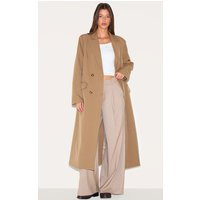 Taupe Maxi Length Duster Coat | PrettyLittleThing US