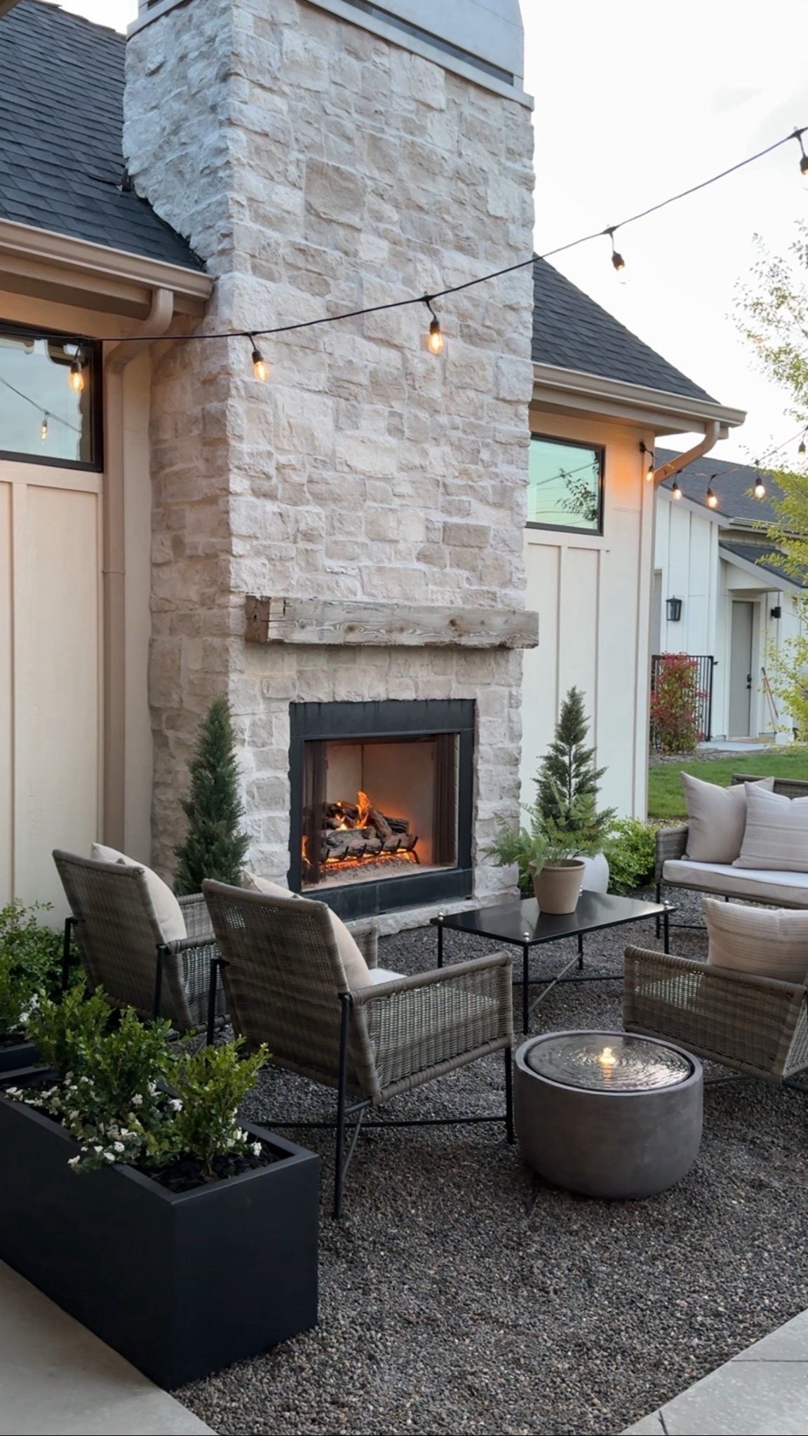 These box planters have been one of my favorite additions to our backyard so far this year! They helped define this space a little bit more, not to mention they’re adorable with greenery and florals. These string lights are so cozy too, and I think it’s just what we needed in this space. 

#LTKHome