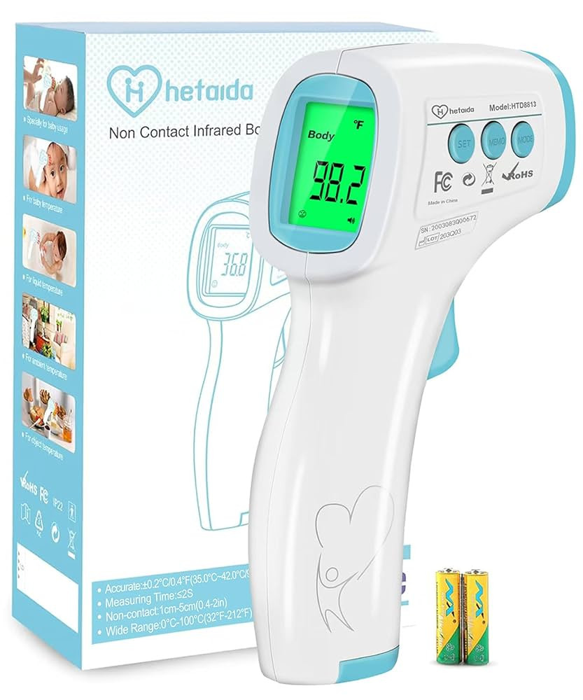 Digital Thermometer for Adults and Kids, No Touch Forehead Thermometer for Baby, 2 in 1 Body Surf... | Amazon (US)