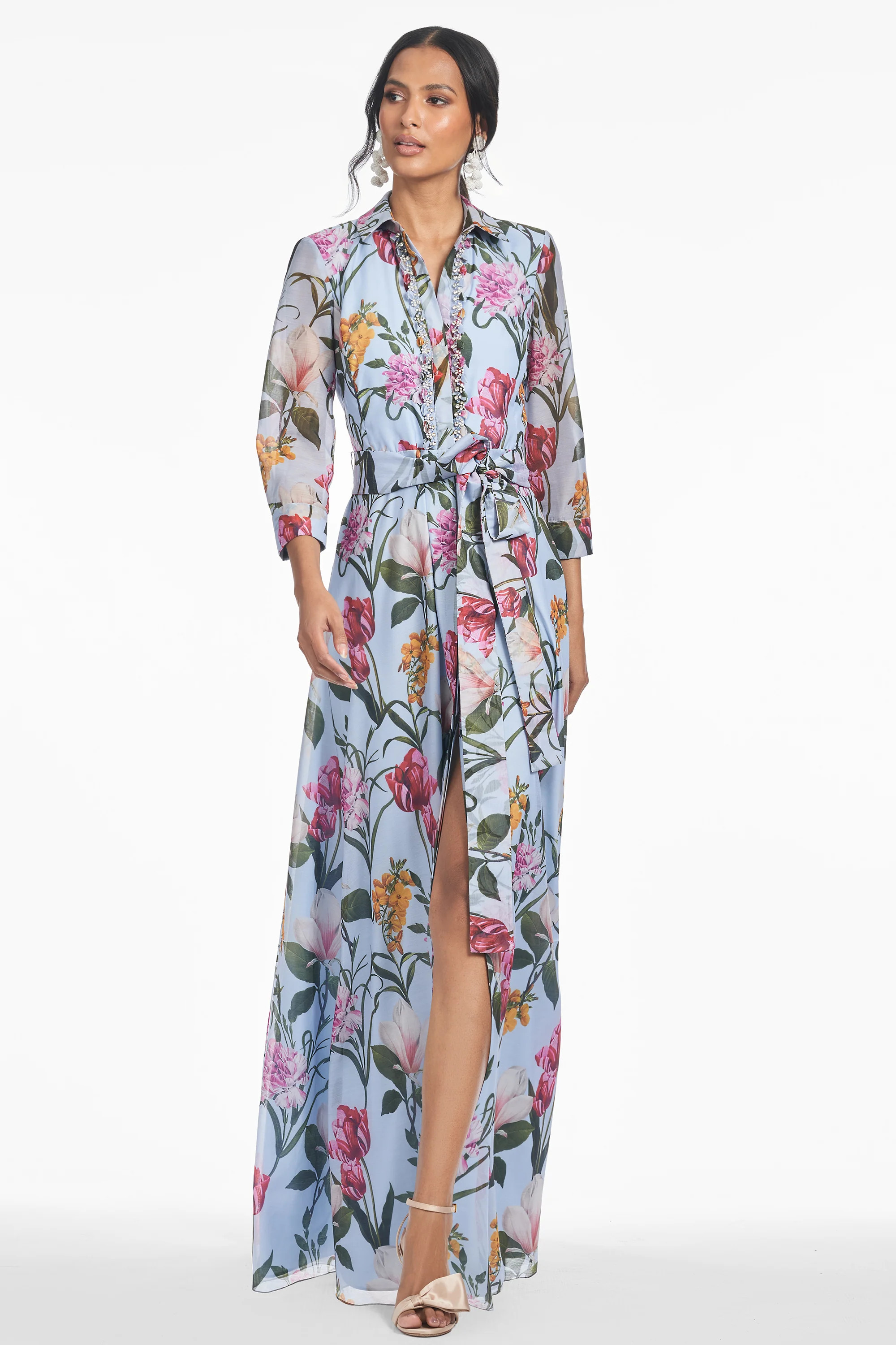 ADDISON GOWN - GLACIAL BLUE BLOSSOMS | Sachin and Babi