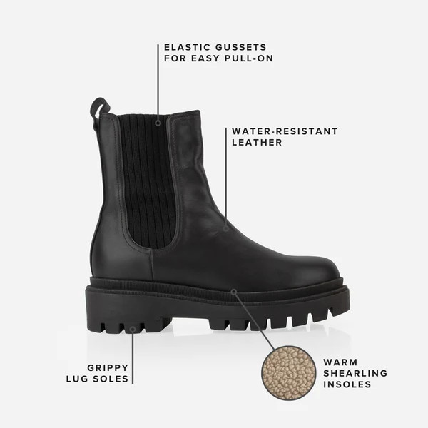 The Alpine Chelsea Boot Black | Poppy Barley