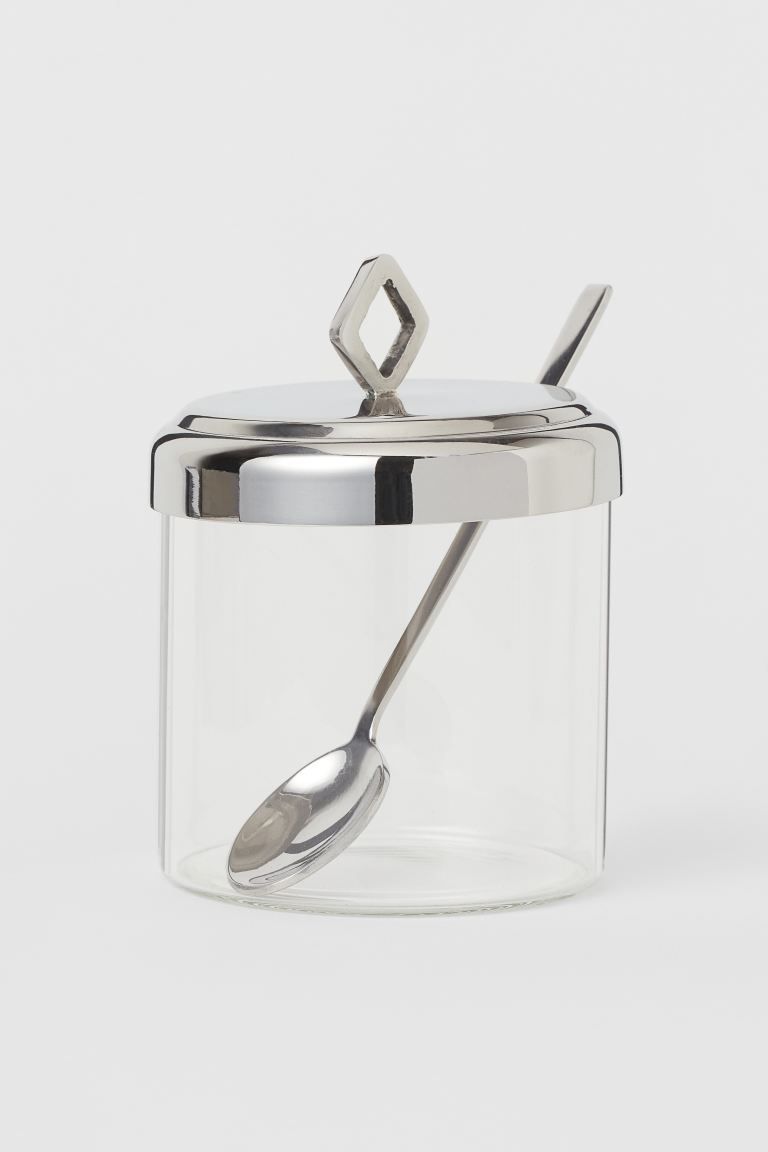 Glass Jar with Lid and Spoon | H&M (US)