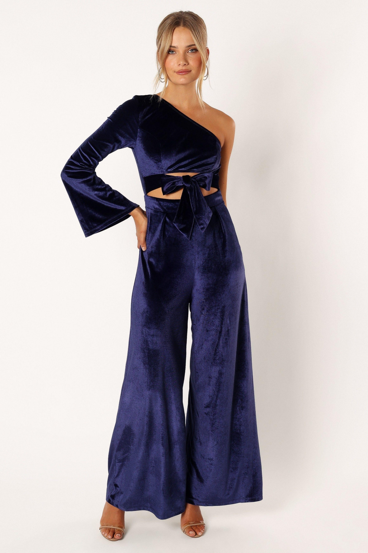 Avery Velvet Jumpsuit - Sapphire | Macy's