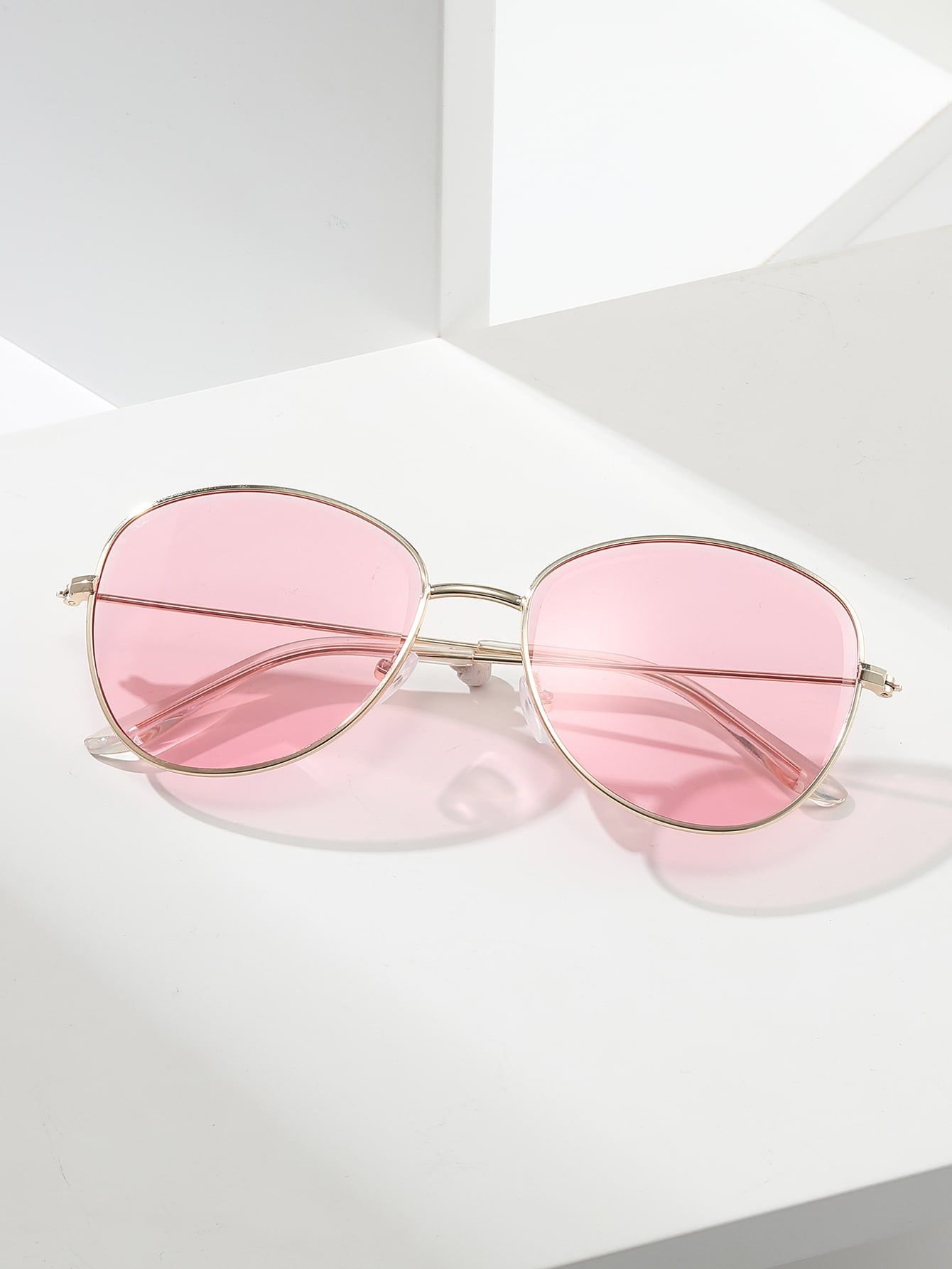 Metal Frame Tinted Lens Sunglasses | SHEIN