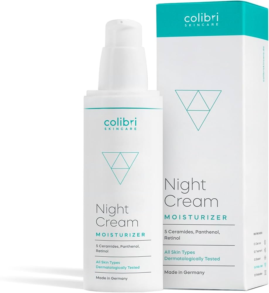 colibri skincare Night Cream 80ml - mit Retinol und Hyaluron Serum - straffende Anti Aging Nachtc... | Amazon (DE)