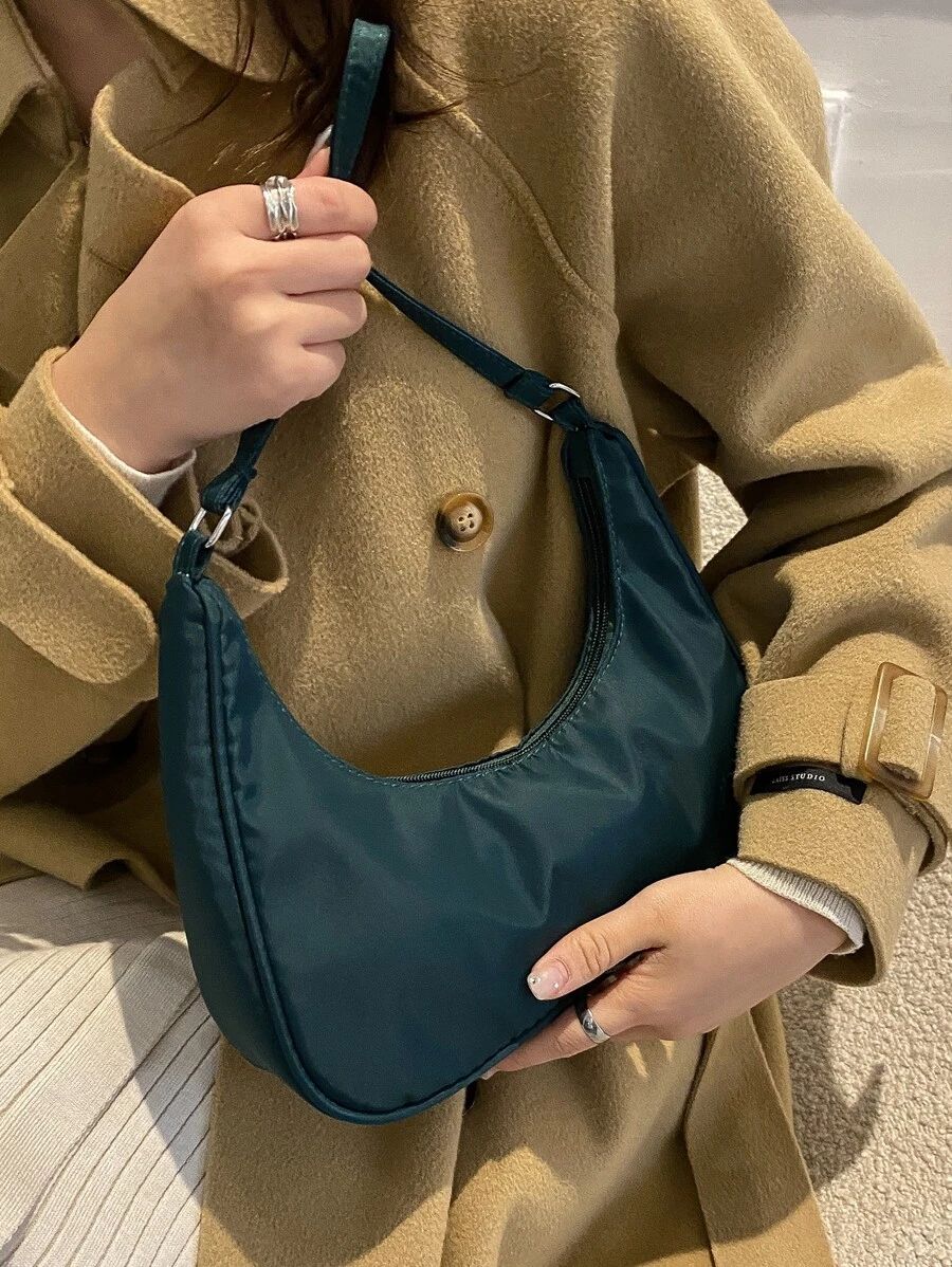 Minimalist Stitch Detail Baguette Bag | SHEIN