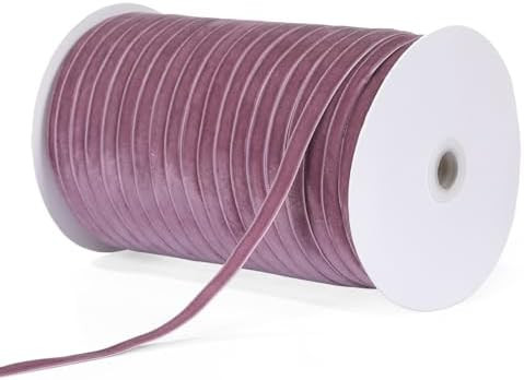 Velvet Ribbon for Gift Wrapping Flower Bouquet Crafts Hair Fabric Ribbon Bows (Light Purple, 3/8"... | Amazon (US)