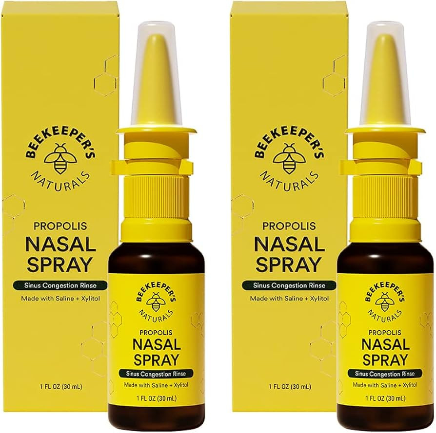 Beekeeper's Naturals Nasal Spray for Adults with Propolis, Xylitol & Saline, Clears Nasal Congest... | Amazon (US)