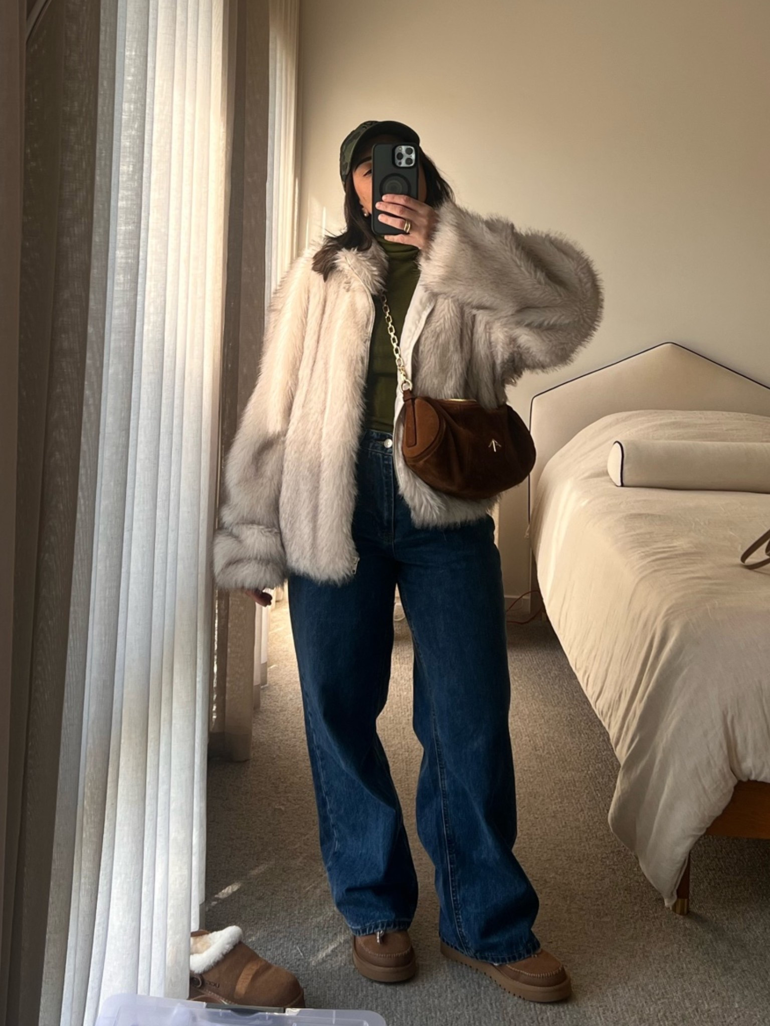 We have ALMOST made it to the end of the school holidays and between a snow trip last week and my little one’s birthday week my outfits have looked a lot like this for two weeks!

Wearing a Large in the jacket 
10 in the jeans