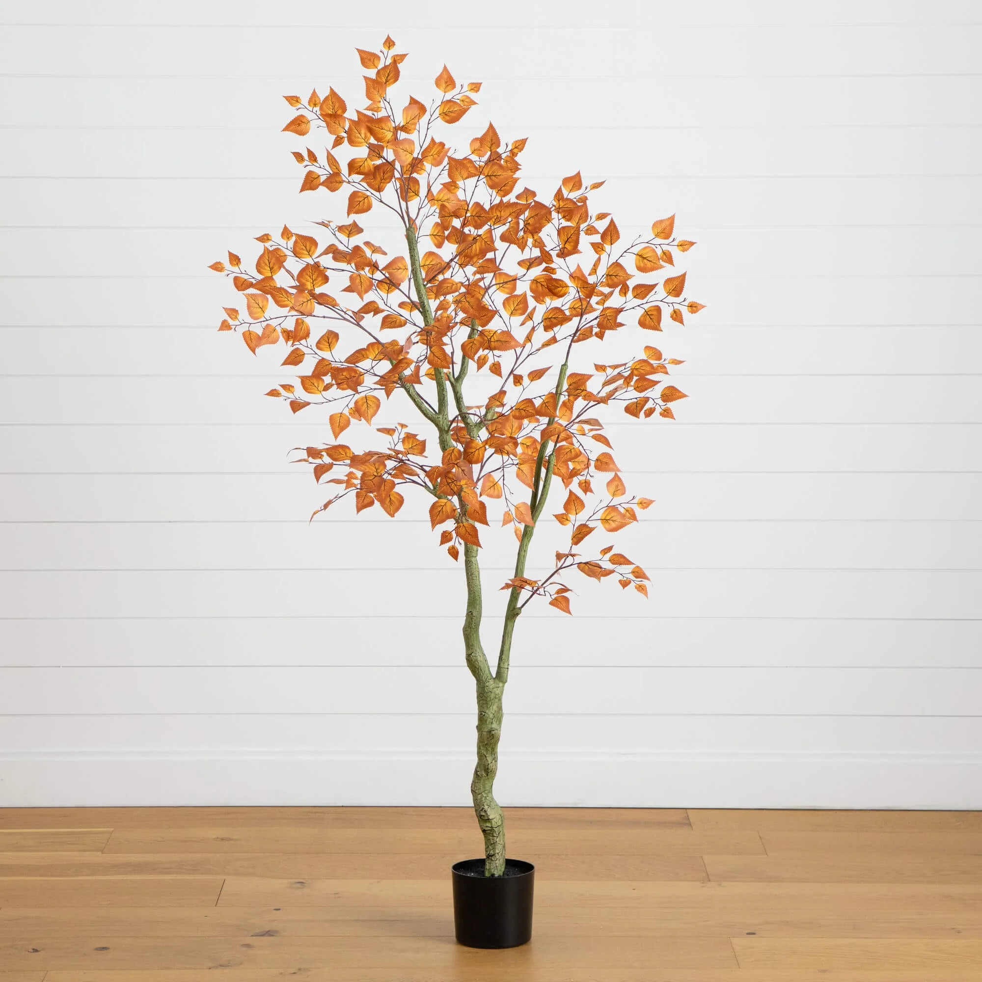6' Autumn Birch Leaf Artificial Fall Tree | Nearly Natural