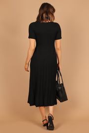 Audrina Knit Midi Dress - Black | Petal & Pup (US)