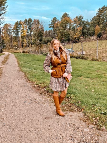 Fall layers like 🍂

Vests, boots, plaid, & more- will be living in a variation of these items all season long~ and taking those combos to all the cider spots, pumpkin patches, and farm stands my fall loving heart can handle- ‘Tis the season my friends! 😆🧡 This shot is actually from last fall when we spent the day checking out a cidery a little north of us- foliage and 🍎 flights, day well spent. Happy Wednesday friends!

This vest was a favorite last year and have already been pulling it out again this season- have linked exact one here along with a less expensive version of this quilted vest for anyone looking for a great layer for fall/winter along with my go to riding boots and a similar plaid dress 👉🏻

#LTKSeasonal #LTKsalealert #LTKstyletip