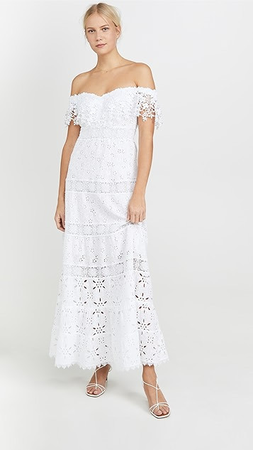 Off Shoulder Macrame Long Dress | Shopbop