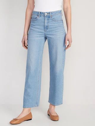 Extra High-Waisted Cropped Wide-Leg Jeans | Old Navy (US)