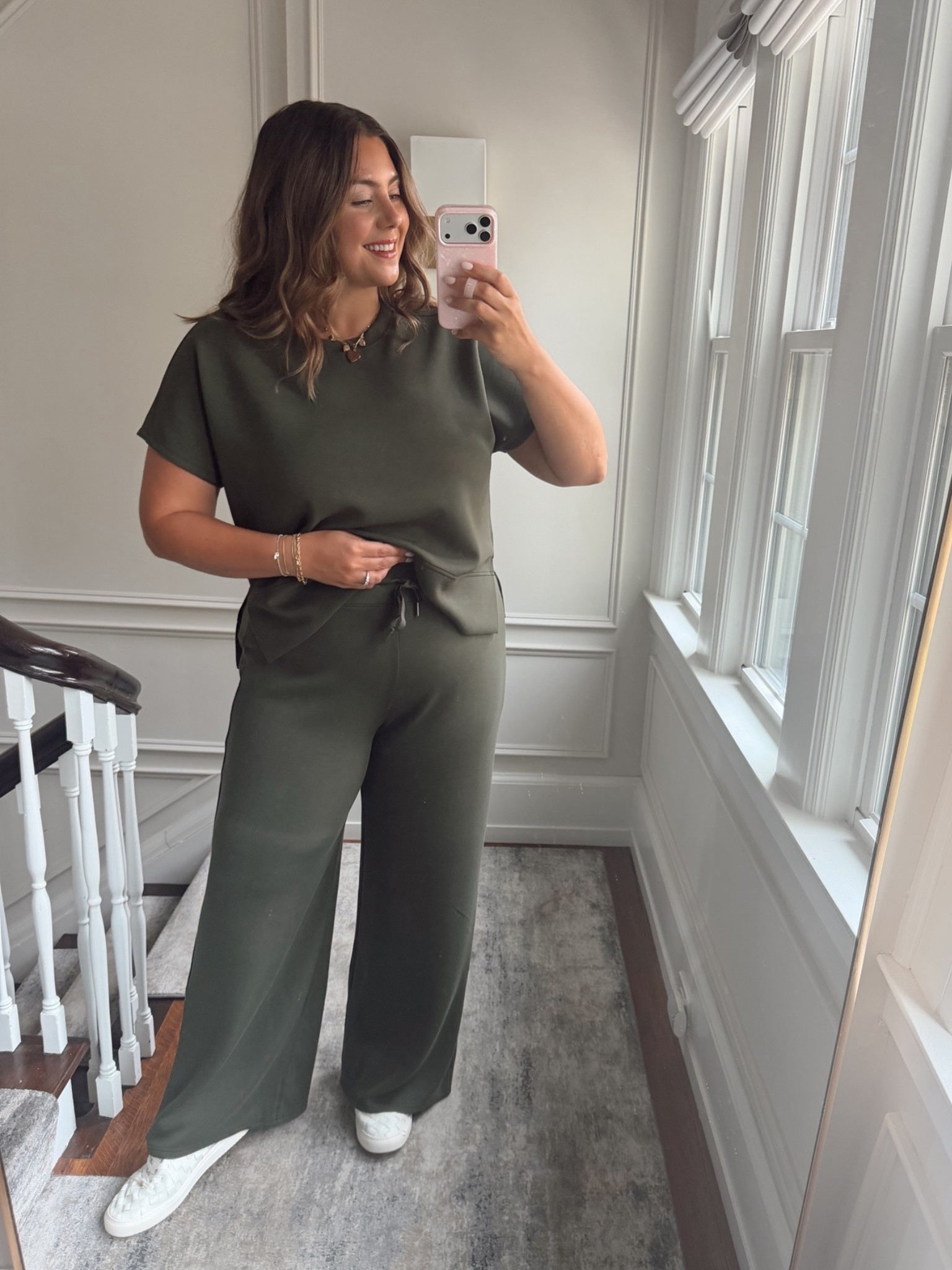 Get ready for fall with this set - full priced air essentials on sale now through 8/30 @Spanx 25% off! Wearing size 1X in top & pants.

#LTKootd #LTKSaleAlert #LTKPlusSize