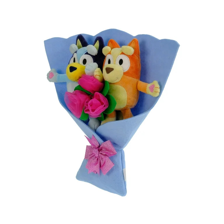 Bluey and Bingo Plush Valentines Bouquet 2 Characters, by Ruz | Walmart (US)