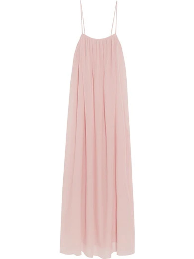 Carmel plissé cotton and silk-blend voile maxi dress | NET-A-PORTER (US)