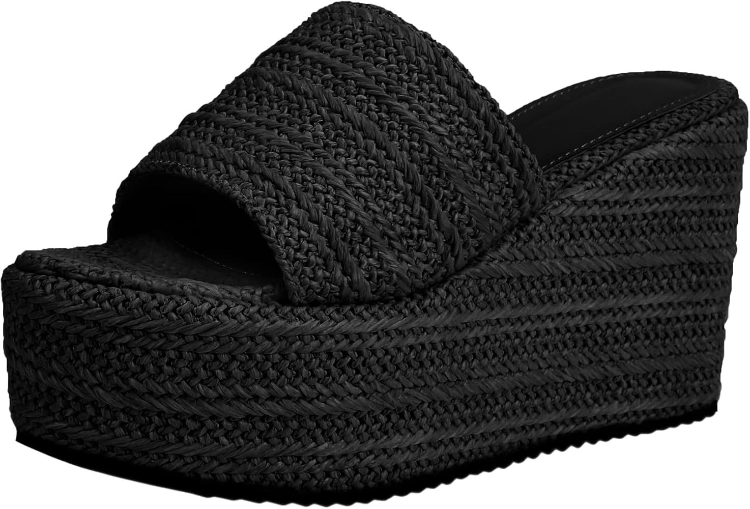 COOLLULU Womens Espadrille Platform Wedges Heel Sandals Open Toe Slides Bohemia Sandals | Amazon (US)