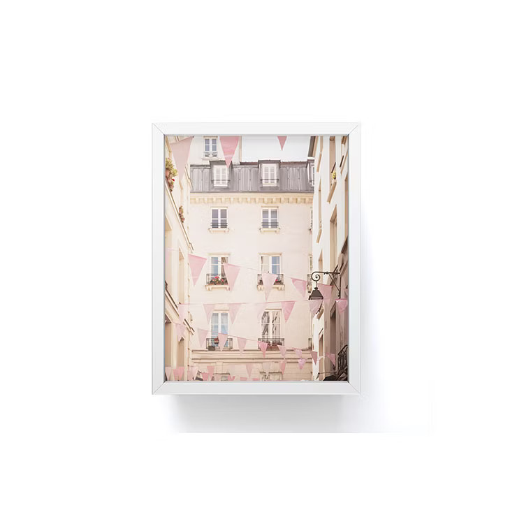 Ninasclicks Pink Paris Paris Travel Photography Framed Mini Art Print - Society6 | Target