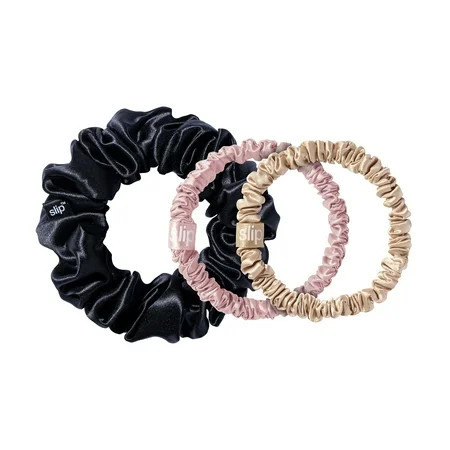 Slip Pure Silk Trio Scrunchies Hair Tie Assorted Colors 3 ct | Walmart (US)