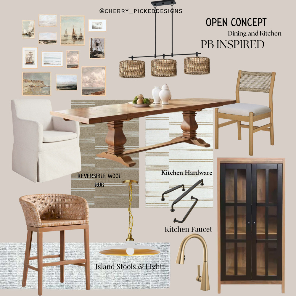 🩵Love that classic and comfortable Pottery Barn look in your open kitchen and dining? 

💫 Our latest post highlights key elements like rustic wood, cozy textiles, and neutral wood to create a welcoming and stylish atmosphere. Discover how to achieve this effortlessly chic aesthetic in your home! 

#PotteryBarnInspired #OpenPlanLiving #KitchenDiningDecor #RusticModern #CozyHome #ElegantDining #HomeDecorIdeas #LinkInBioNow #FollowUs #InteriorStyling 

 #LTKHome #LTKFindsUnder100 #LTKStyleTip