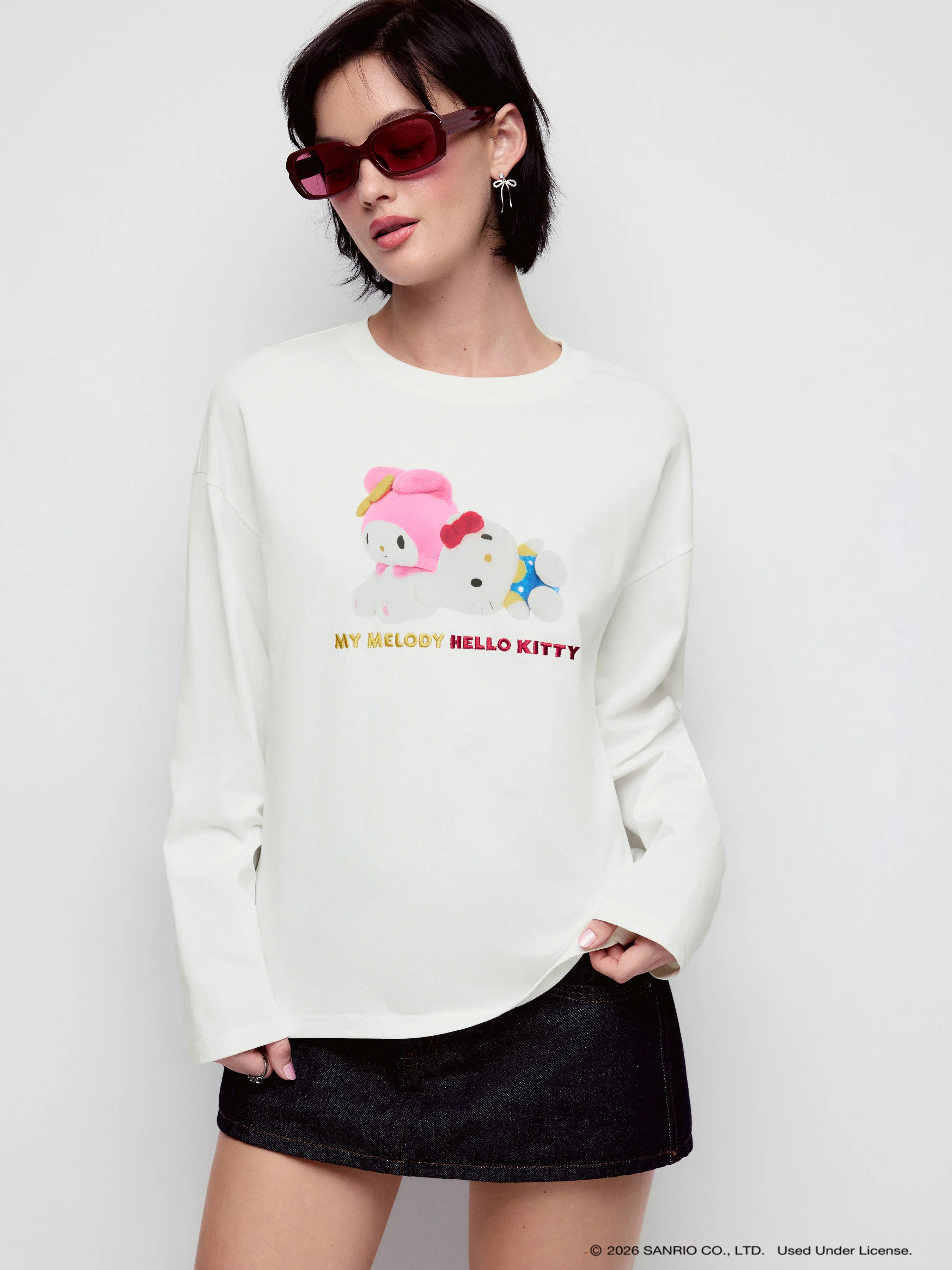 Knit Fabric Me And My Friends Cotton Graphic Long Sleeve For School Daily Casual Home | Cider