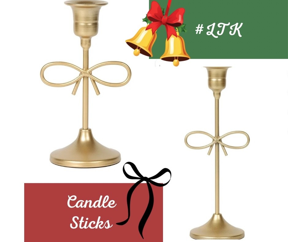 The bow candle sticks are the perfect addition to ANY occasion. I’m personally adding Christmas candles to them for this holiday season. #walmart #christmasdecor #homedecor #walmart @walmart 

#LTKHoliday #LTKHome