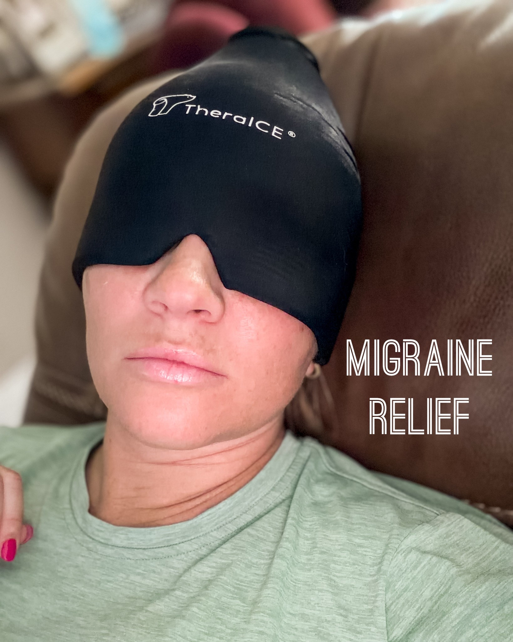 Best ice pack for migraines! And this is one of those things where brand matters! TheraICE makes a difference!!!