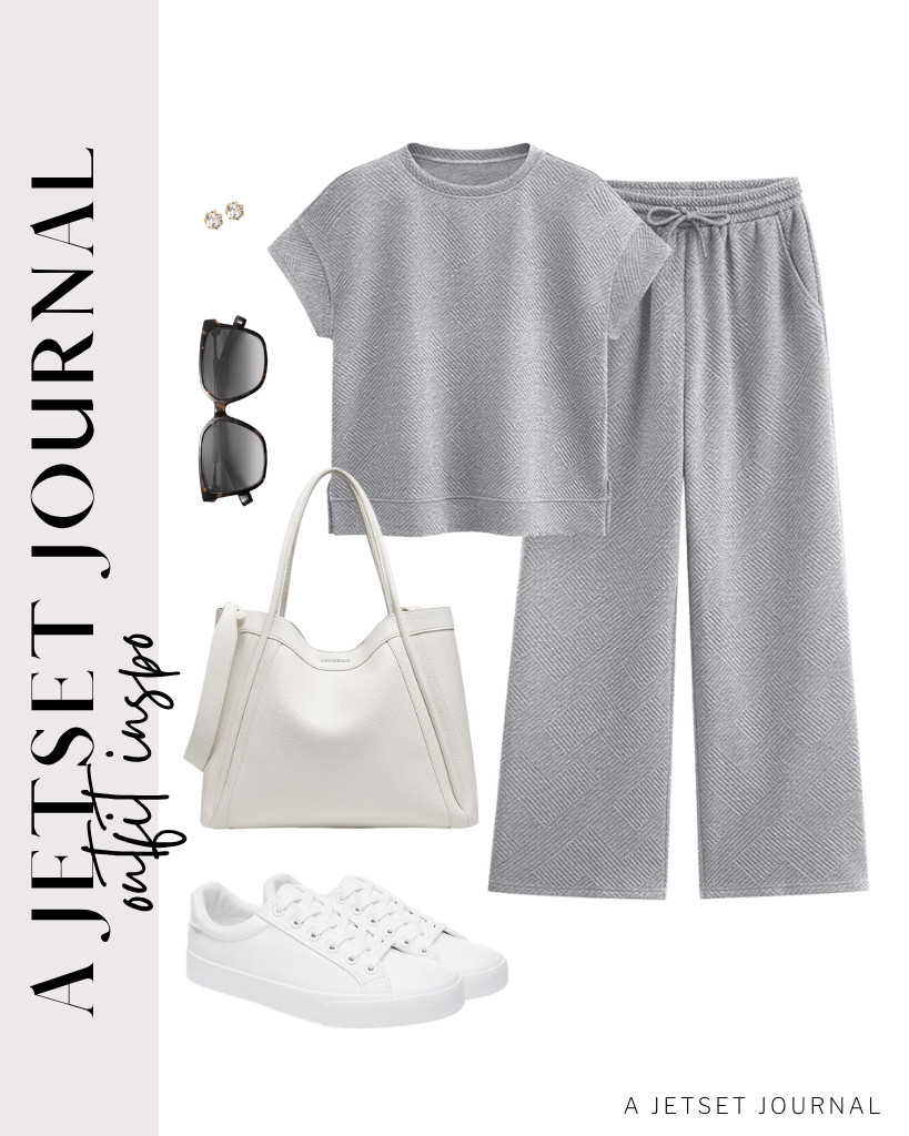PRETTYGARDEN has a cozy 2-piece lounge set that pairs well with white tennis shoes from SERNIAL. You can add these SOJOS sunnies and a trendy tote bag to style the fit.


#LTKSeasonal #LTKSaleAlert #LTKTravel 

 