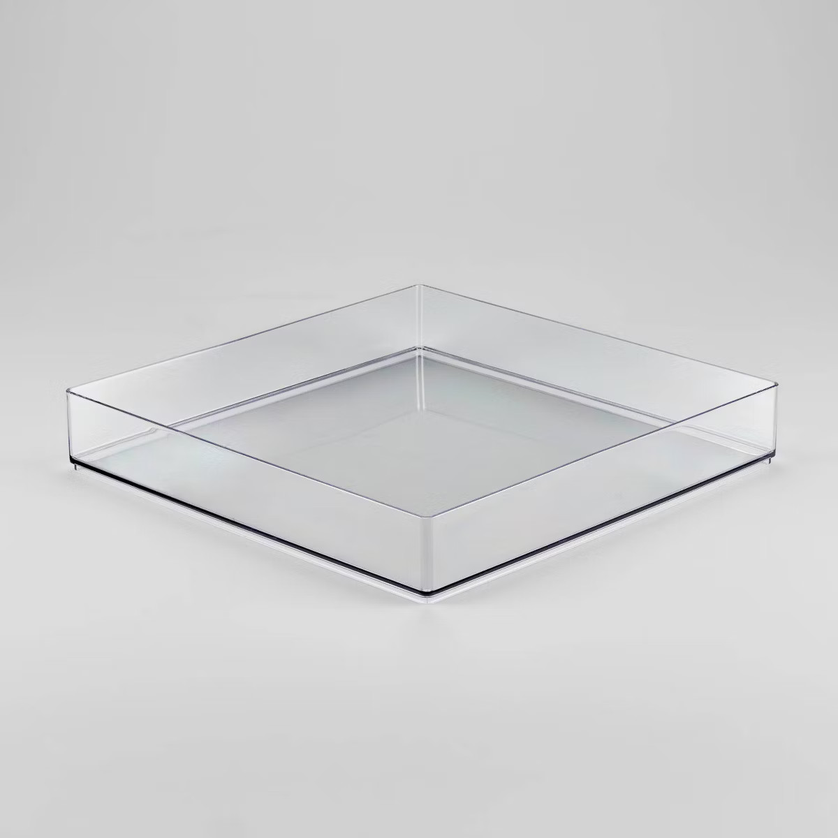 12'' x 12'' x 2" All Purpose Storage Tray - Brightroom™: Clear Plastic Bathroom Organizer Tray | Target