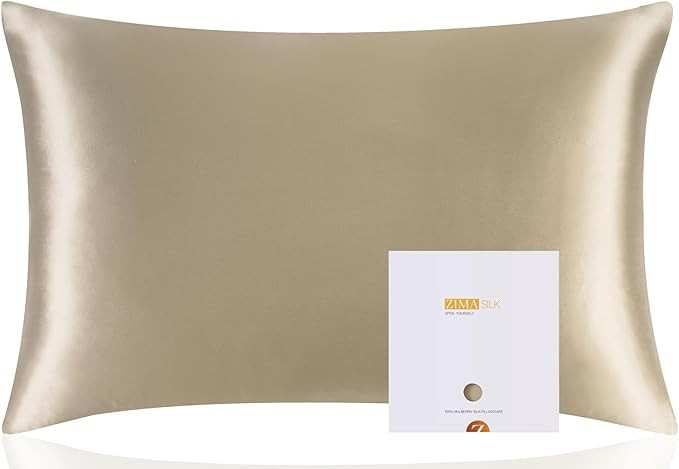 ZIMASILK 100% Pure Mulberry Silk Pillowcase for Hair and Skin Health,Soft and Smooth,Both Sides P... | Amazon (US)