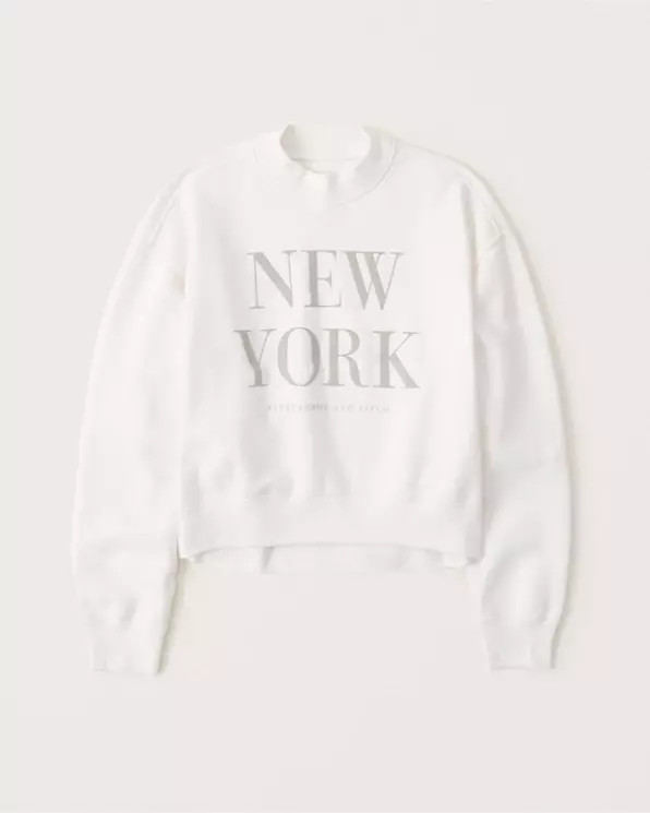 Mockneck Logo Sweatshirt | Abercrombie & Fitch (US)