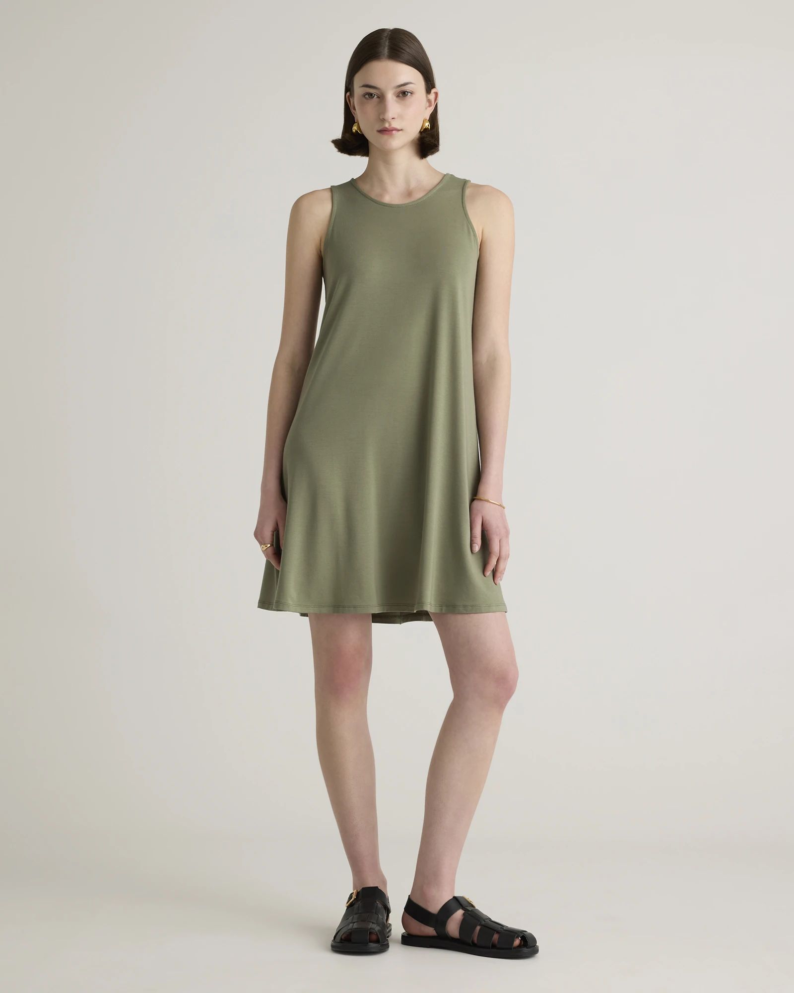 Tencel Jersey Mini Swing Dress | Quince