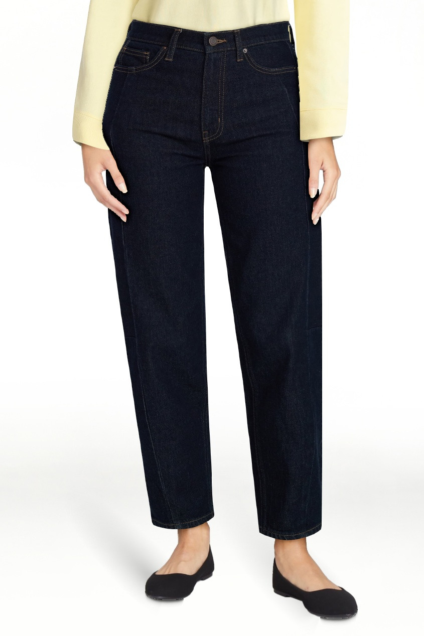 Time and Tru Women's High Rise Barrel Jeans, 28" Inseam, Sizes 0-20 | Walmart (US)