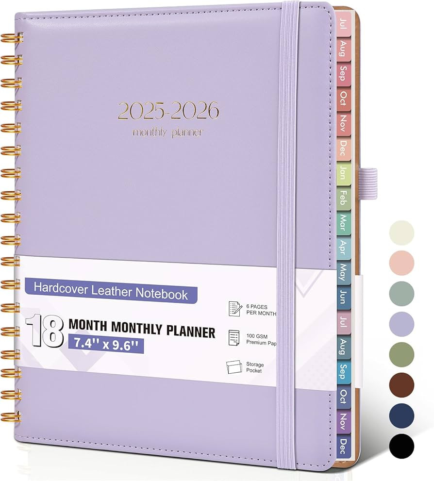 Monthly Planner 2025-2026, 18 Months Academic Calendar Planner from July 2025 - December 2026, 7.... | Amazon (US)