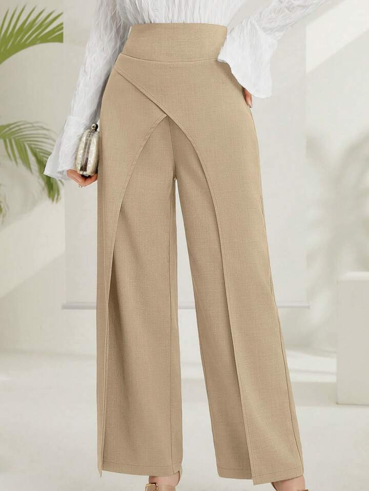 Mulvari Women's Casual High Waist Straight-Leg Pants With Chic Style | SHEIN