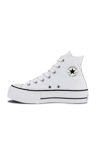 Converse Chuck Taylor All Star Lift Hi Sneaker in White & Black from Revolve.com | Revolve Clothing (Global)