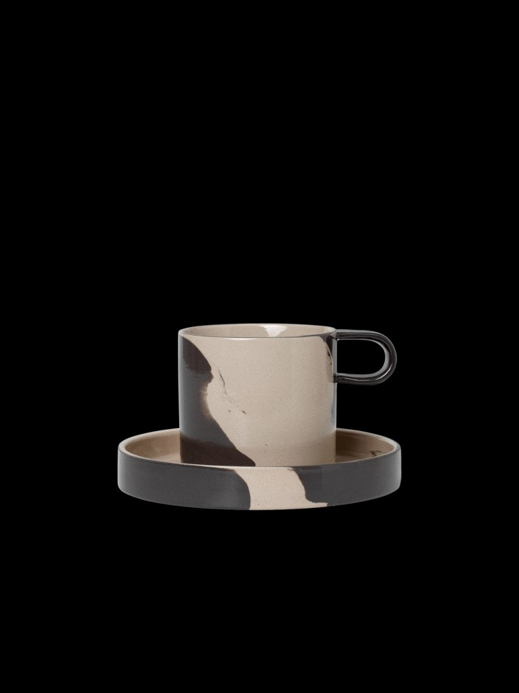 Inlay Cup with Saucer | Burke Decor