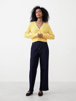 Cropped Textured Cardigan | Banana Republic Factory
