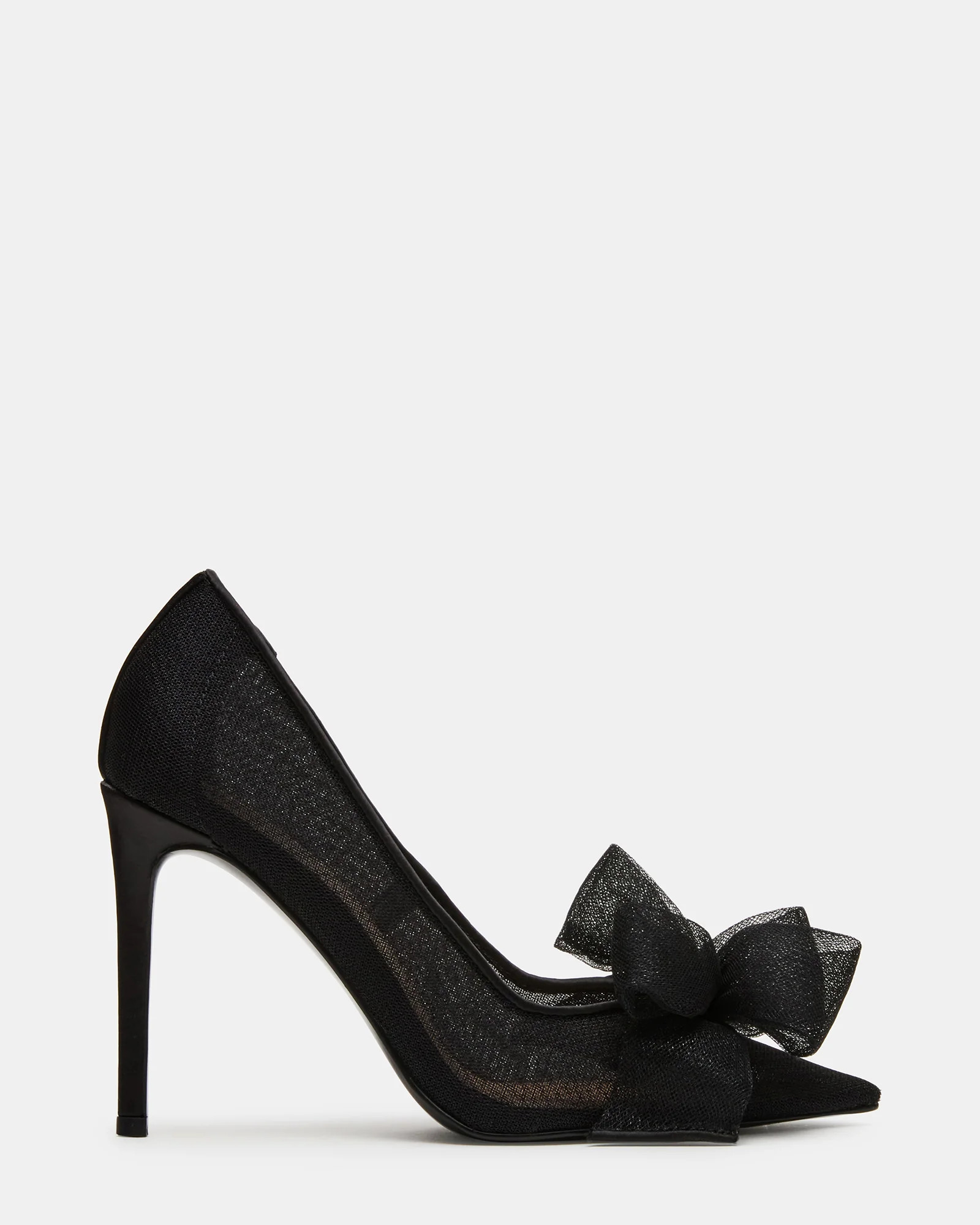TAFFY Black Bow Pointed-Toe Stiletto Pump Women's Heel | Steve Madden (US)
