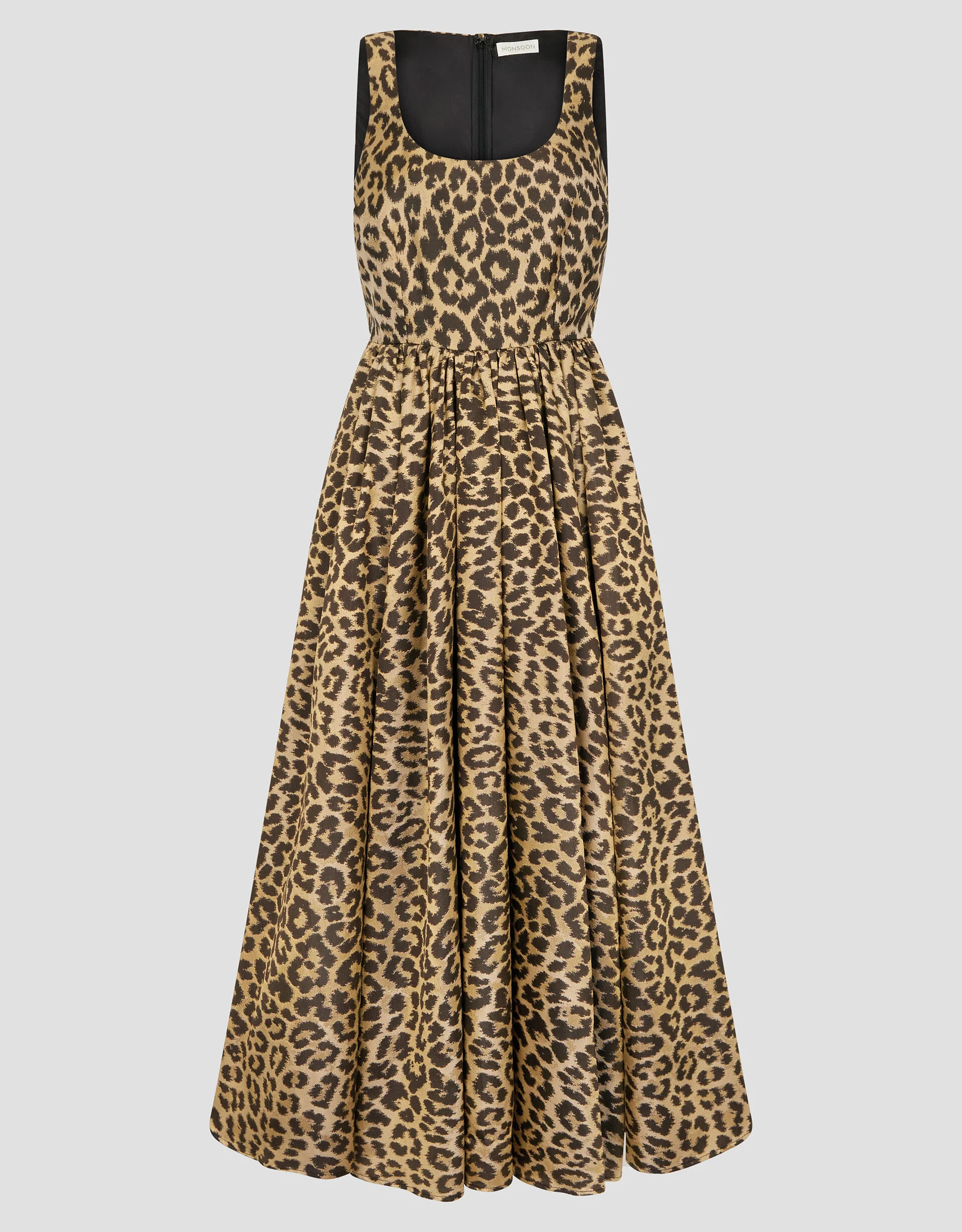 Sicily Fit and Flare Midi Dress Brown | Monsoon (UK)