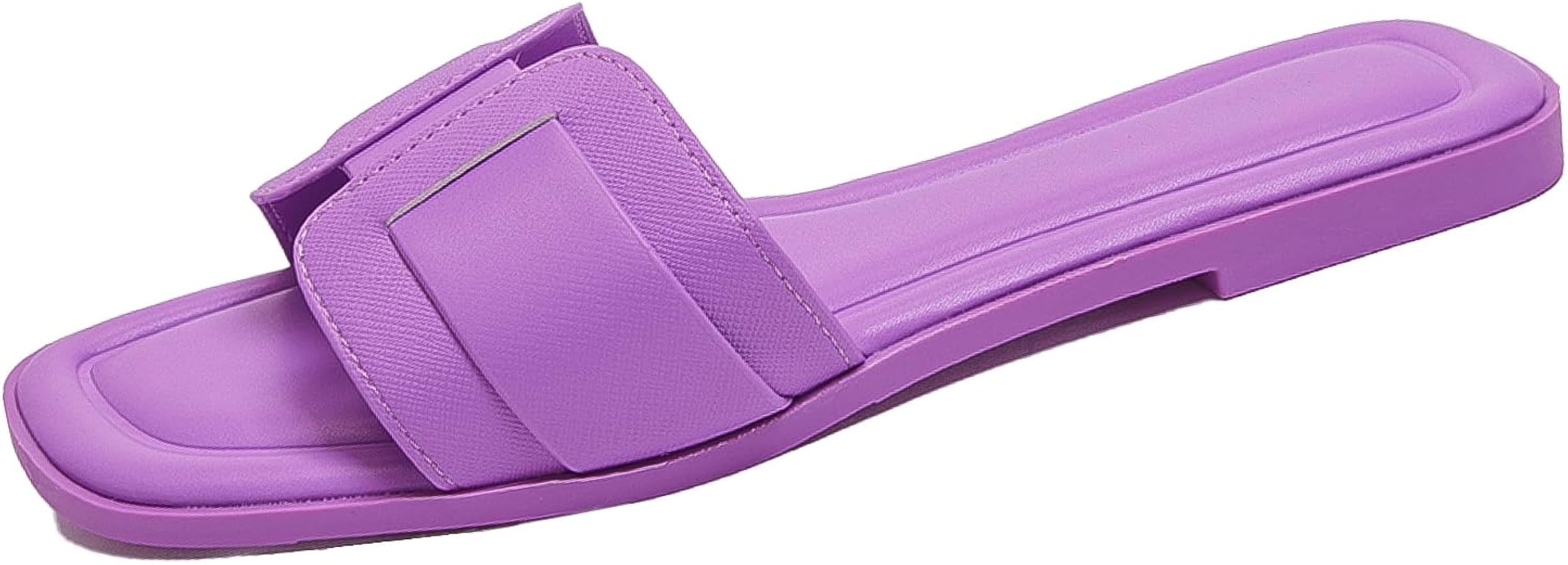 Stratuxx Kaze Womens Flat Sandals Flat Slide Sandals White,Black, Brown,Metallic Flat Sandals Leo... | Amazon (US)